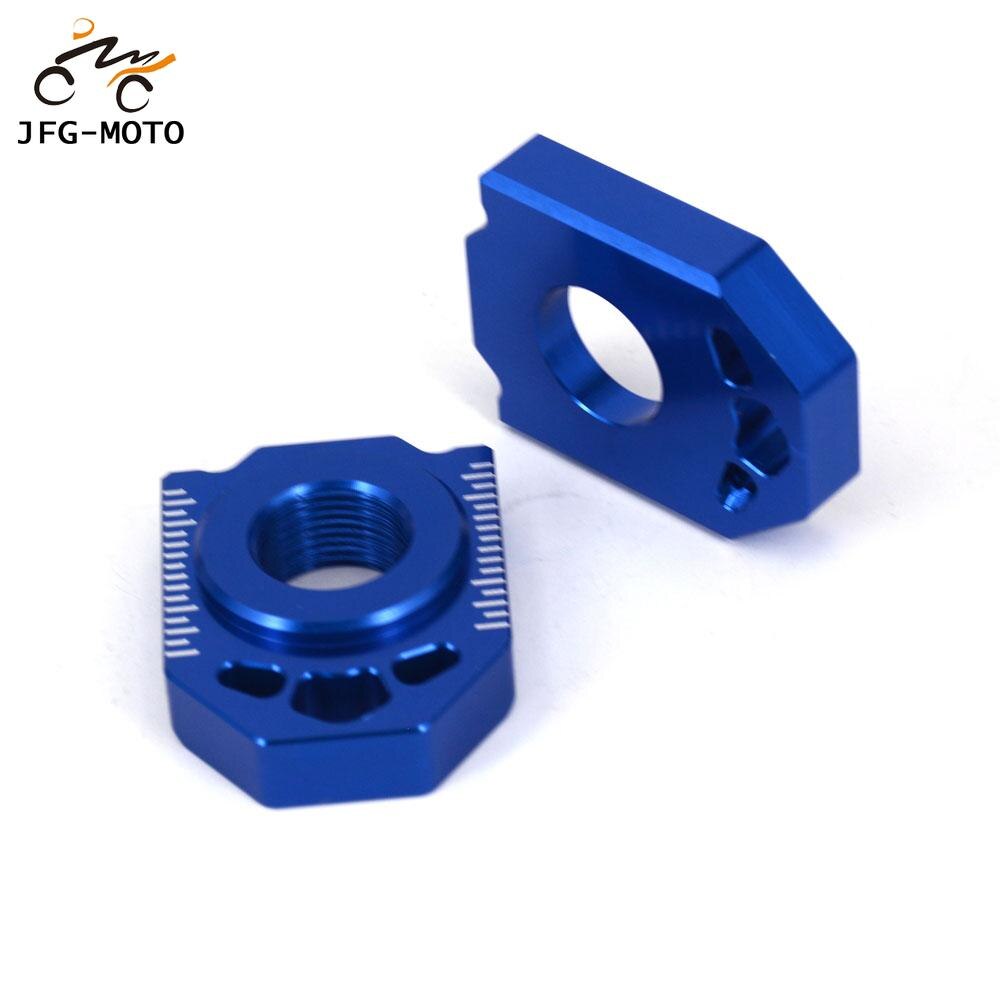Motorcycle CNC Rear Chain Adjuster Axle Blocks For HUSQVARNA TC85 TC125 TC250 TE125 TE250 TE300 TX125 FC250 350 450 FE250 FE501