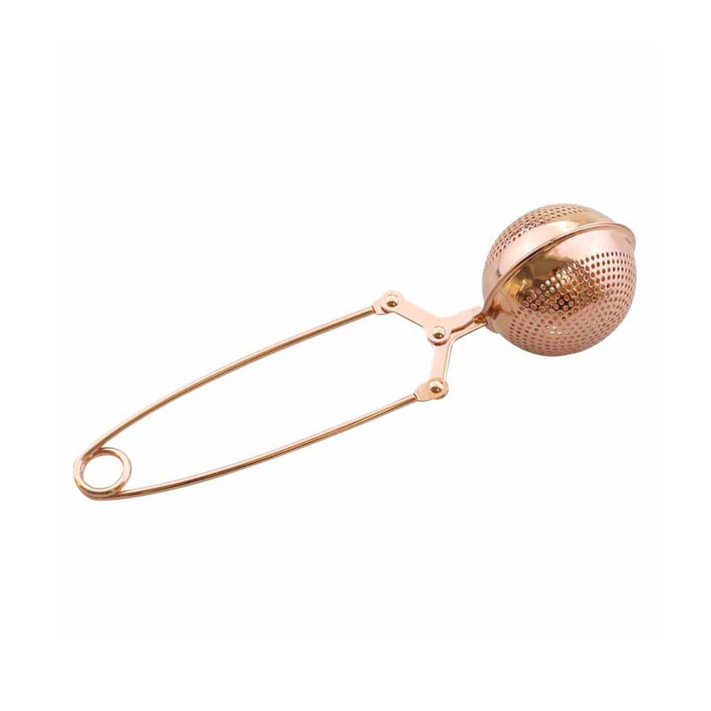 Stainless Steel Spherical Rose Gold Tea Set Strainer With Handle Large Capacity Tea Set Tea Set Household Kitchen Tools
