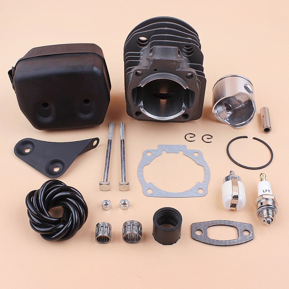 Kettingzaag Rebuild Gebruik 45 Mm Cilinder Zuiger & Uitlaat Beugel Bout Motor Kit Voor Husqvarna 50 51 55 Motor Reserveonderdelen onderdelen 503168301