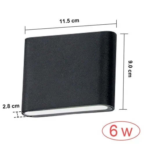 Waterdichte buitenwandlamp LED moderne verlichtingsarmaturen Minimalistische binnen-buiten slaapkamer balkon veranda tuin deco wandlamp: Warm White