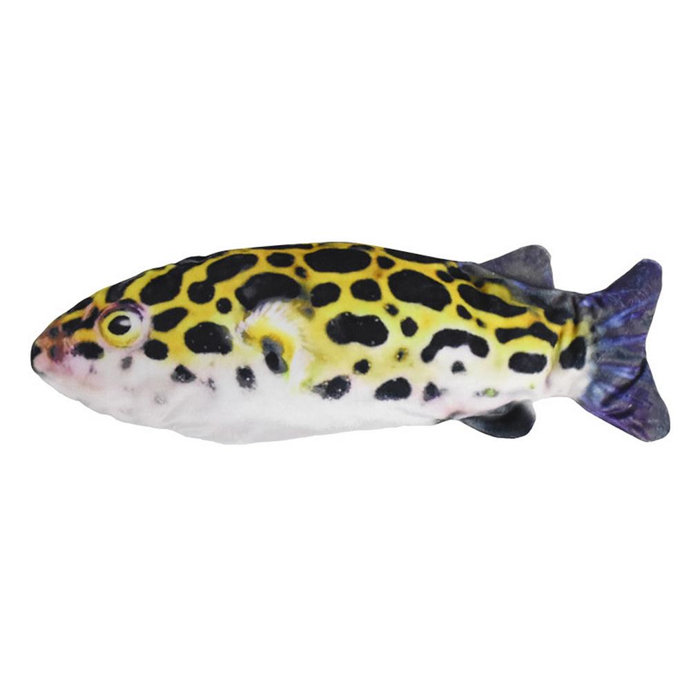 Electric Moving Fish Cat Realistic Plush Simulation Electric Wagging Fish Cat Toy Catnip Kicker Toys Funny Interactive Pets Pill: 12