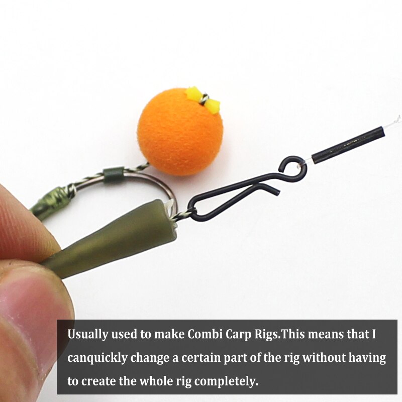 20PCS Carp Fishing Accessories Carp Rig Link Clip Quick Change Clip Snap Hook Leader Swivel Clip for Carp Hair Rig Making Tackle