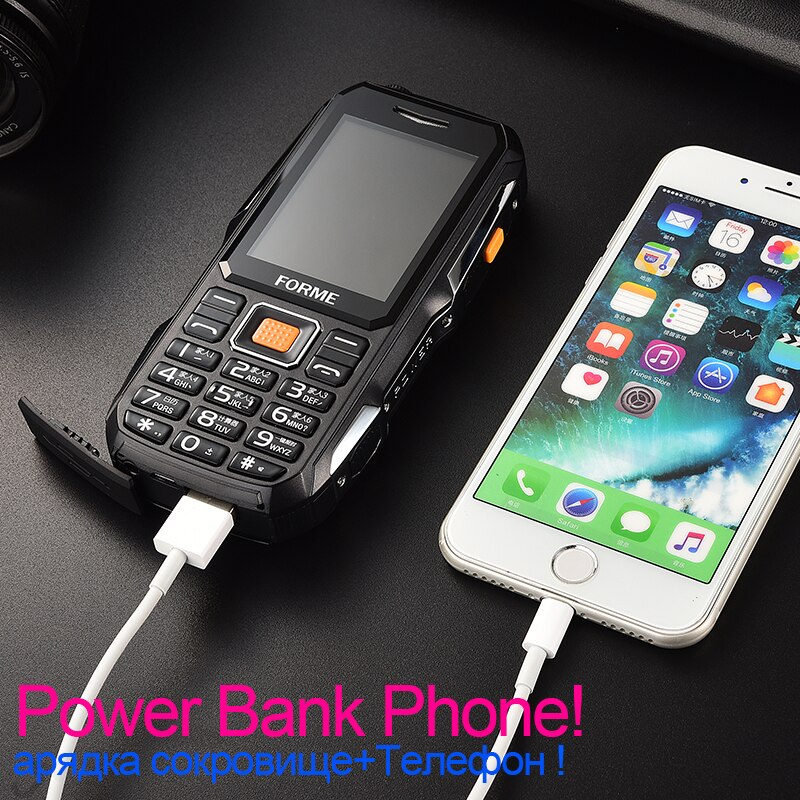Banco de potência telefone móvel! forme botão grande voz clássico telefone barra à prova de choque dustproof telefone celular melhor do que pedra v3 no1 a9