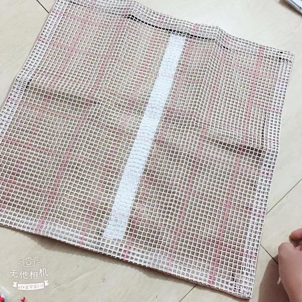 Gør det selv blomster sommerfugl segment broderi pude planter groft uld korssting låsekrog tæppe broderi låsekrog tæppesæt