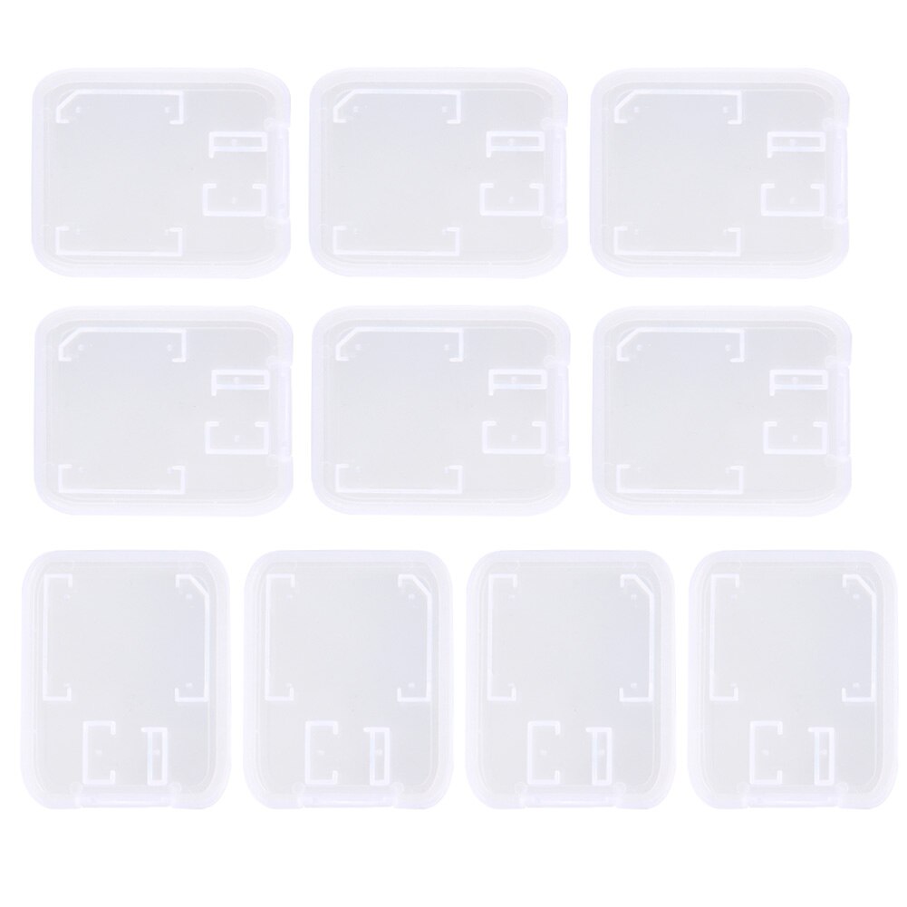 Novo 10 pçs/set Transparente Padrão SDHC Memory Card Case Holder Caixa de Armazenamento De Venda Quente Nova Marca e de Alta Qualidade