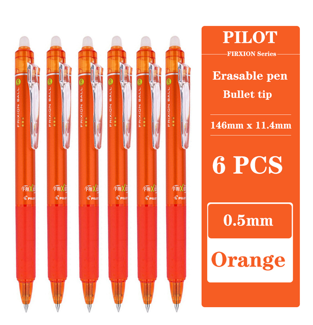 Pilot Frixion-Juego de bolígrafos de Gel borrables, repuesto Original reemplazable de 0,5/0,7mm, papelería japonesa, suministros de escritura para oficina y escuela: Azul claro