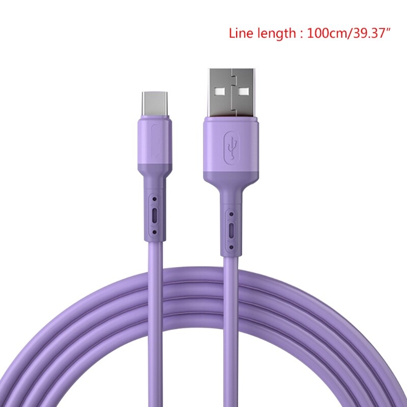 USB Cable,Fast Charger Lead, USB Cable Extremely Durable High Speed Data and Cha 62KA: Purple / 1.5m