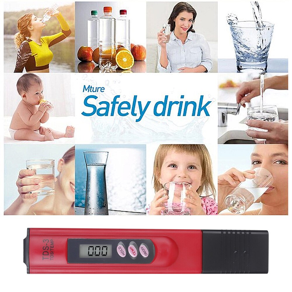 Digitale Lcd Tds Meter Thermometer Pen Van Tester Nauwkeurigheid 0.1 Aquarium Pool Water Wijn Urine Automatische Kalibratie