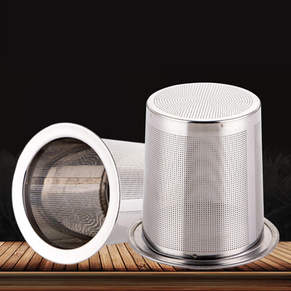 304 Stainless Steel Tea Strainer Teapot Double Handles Loose Leaf Spice Filter Cup Hanging Infuser Kitchen Accessories Cl