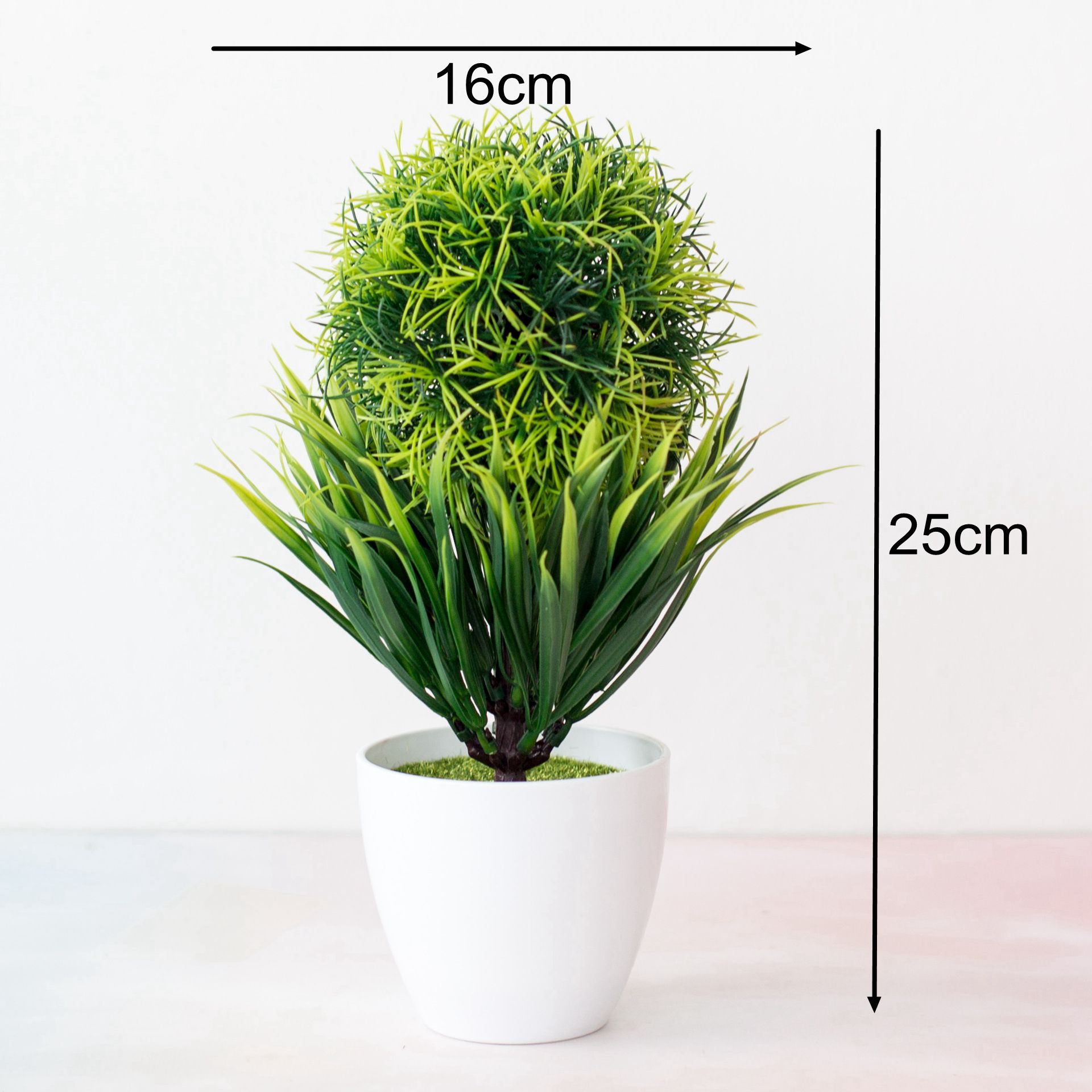 39Styles Small Medium Large Green Artificial Plants Bonsai Plastic Grass Ball Pine Tree Potted Bonsai Christmas Home Party Decor: Chun Cao Jin Yu Cao