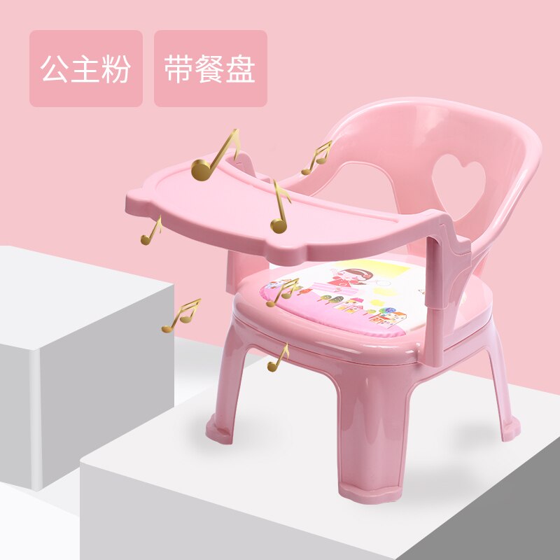 Baby spisebord spisebordsstol tegneserie sæde plastik skammel lille bænk stol til børnebord og stol børnebord og stol: Lyserød
