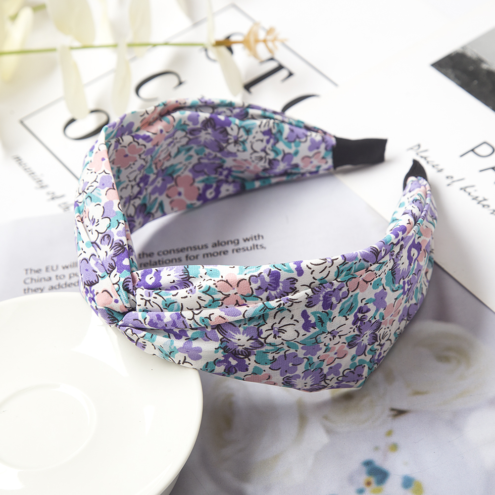 Kwiatowy nadruk wiązane opaski na głowę Bezel Turban elastyczna kokarda krzyżowa opaski do włosów dla kobiet obręcze do włosów opaski dziewczęce akcesoria do włosów biżuteria: Ciemny Khaki