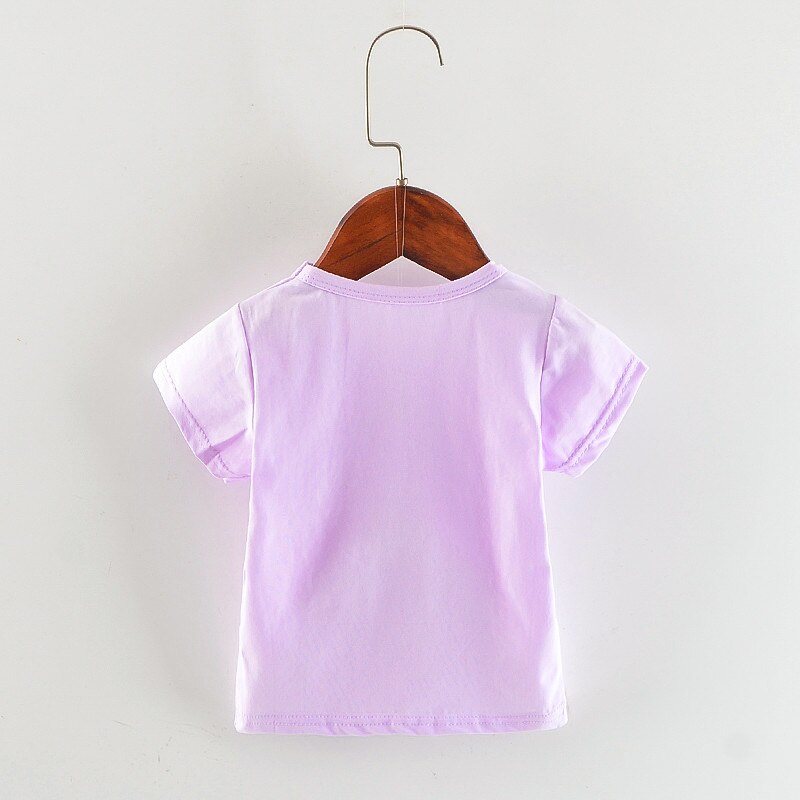 Baby Meisje Zomer t shirts Katoen Cartoon Baby Meisje Tops Sport Kleding voor Kinderen Meisje Korte Mouw t-shirt Kleding voor 0to2Years