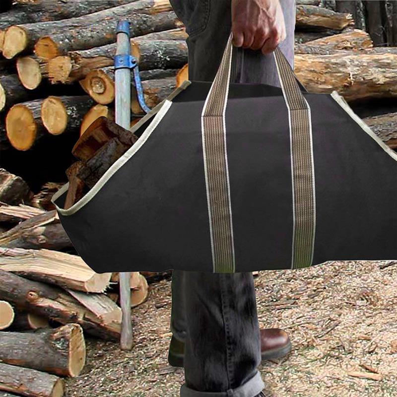 Supersized Canvas Firewood Wood Carrier bag Log Camping Outdoor Holder Carry storage bag Wooden Canvas Bag