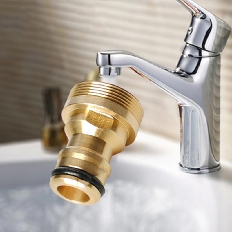 23 mm messing gevindhane vandtilslutningsslange hurtigstik rørmontering tapadapter (guld) badeværelse tilbehør