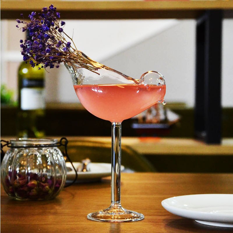 Unique Bird Shaped Cocktail Glass Cup – Grandado