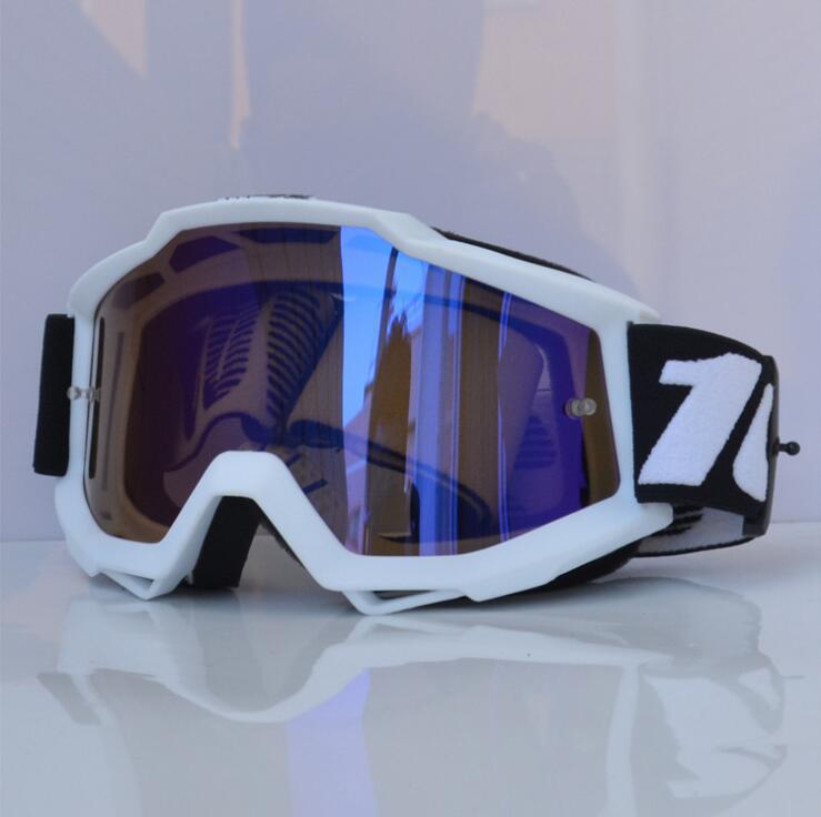 Motocross Goggles MX MTB Glasses Off Road Dirt Bike Motorcycle Helmets Goggles Ski Sport Glasses Mountain Bike Goggles 1001: White