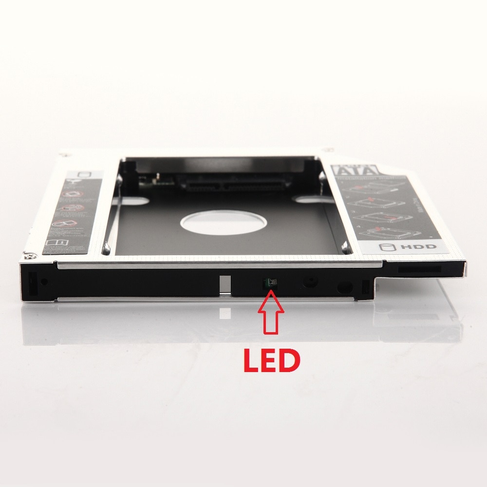 12.7mm 2nd HDD SSD Hard Drive Optical Caddy Adapter for HP Pavilion DV3 DV4 DV5 DV6 DV7 DV8 G4 G6 G7 replace UJ8B1 DS-8A5LH DVD