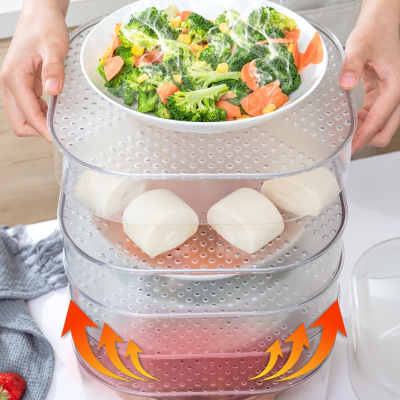 Fresh Food Storage Box Insulation Dish Cover Meal Food Cover Thick Dust-Proof Heating Table Warm Rice Cover KSI999