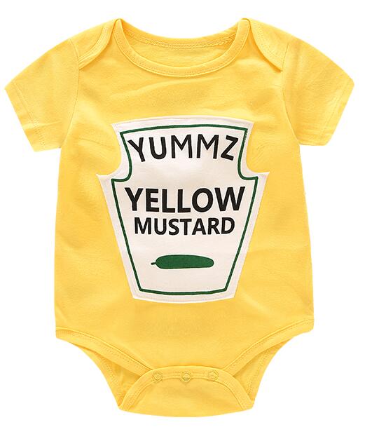 Yummz – Ketchup pour bébés garçons et filles, vêtement pour jumeaux, jaune moutarde, rouge et jaune, DS9: yellow / 18M