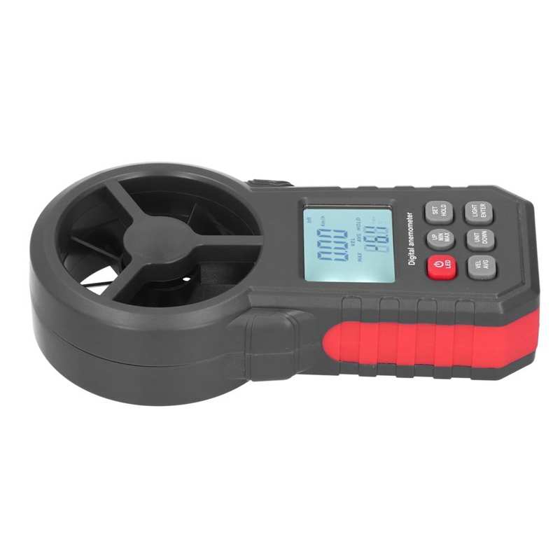 Wind Speed Meetinstrumenten Digitale Anemometer WT87B Digitale Anemometer Met Lcd Backlight 9V Handheld Wind