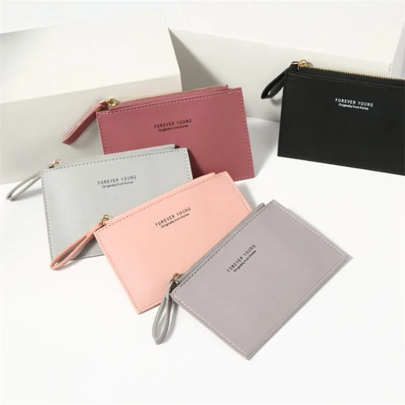 2022 Vrouwen Meisjes Slanke Portefeuilles Kaarthouders Hasp Plaid Patroon Mini Vrouwelijke Portemonnee Kleine Mode Portefeuilles Kaarthouder Portemonnee