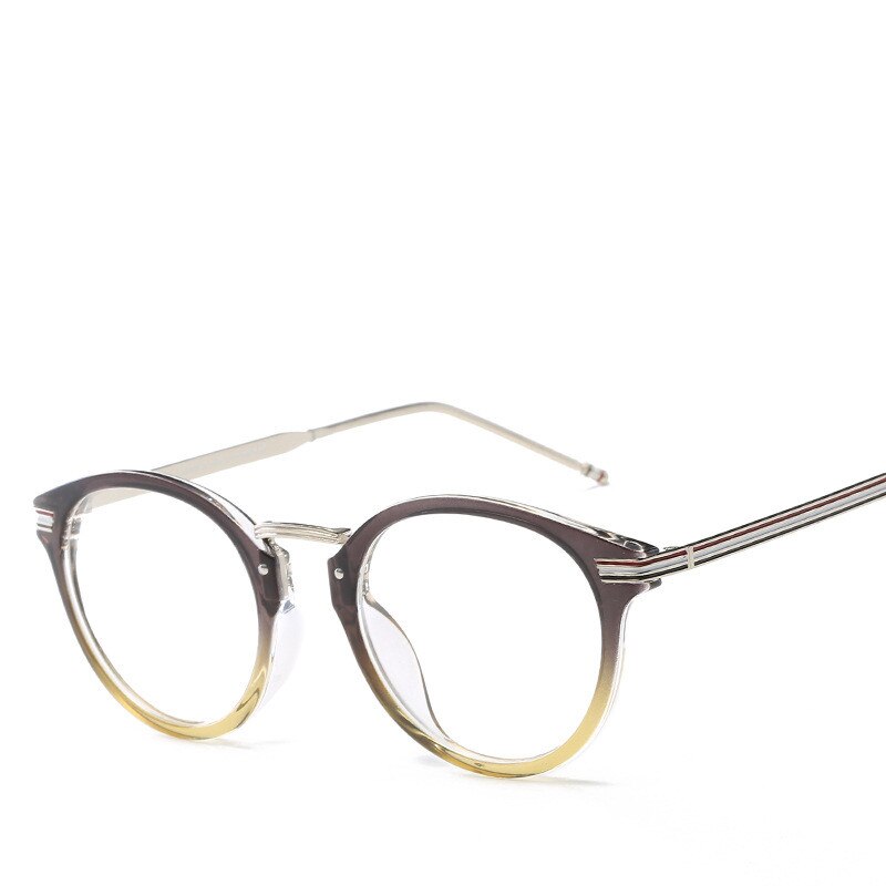 LONSY Round Myopia Optical Glasses Frame Women Brand Plain Clear Eyeglasses frame oculos De Grau LS-CJG008: NO5