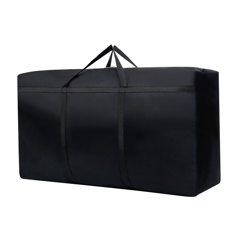 Wasserdichte Tragbare Große Kapazität Decke Tasche robust ziehen um Tasche Oxford Tuch Dicke extra Große Leinwand gewebte Tasche 75*48*28CM: Schwarz