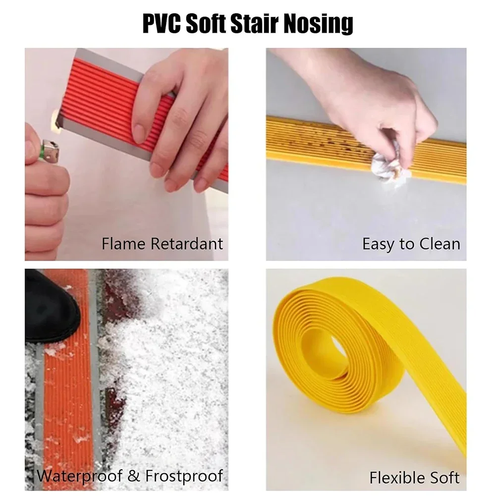 Trappekant skridsikre trappetrin indendørs udendørs hjem skoler pvc klæbende skridsikker strimmel børnehave trappekant lukning