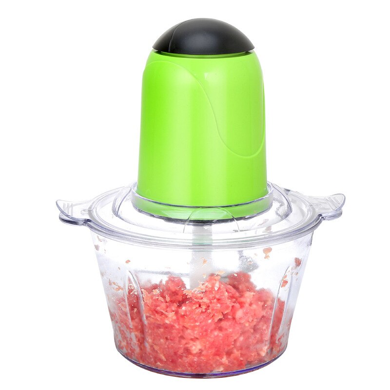 2l moedor de carne elétrico multifuncional processador alimentos cortador vegetal doméstico liquidificador chopper slicer carne cozinha ferramentas: Green