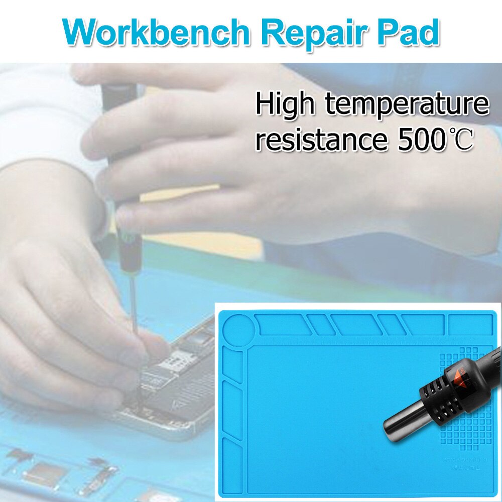 Professionele Siliconen Isolatie Pad Met Schaal Multi-Raster Schroef Gat Pc Laptop Mobiele Telefoon Reparatie Werkbank Pad