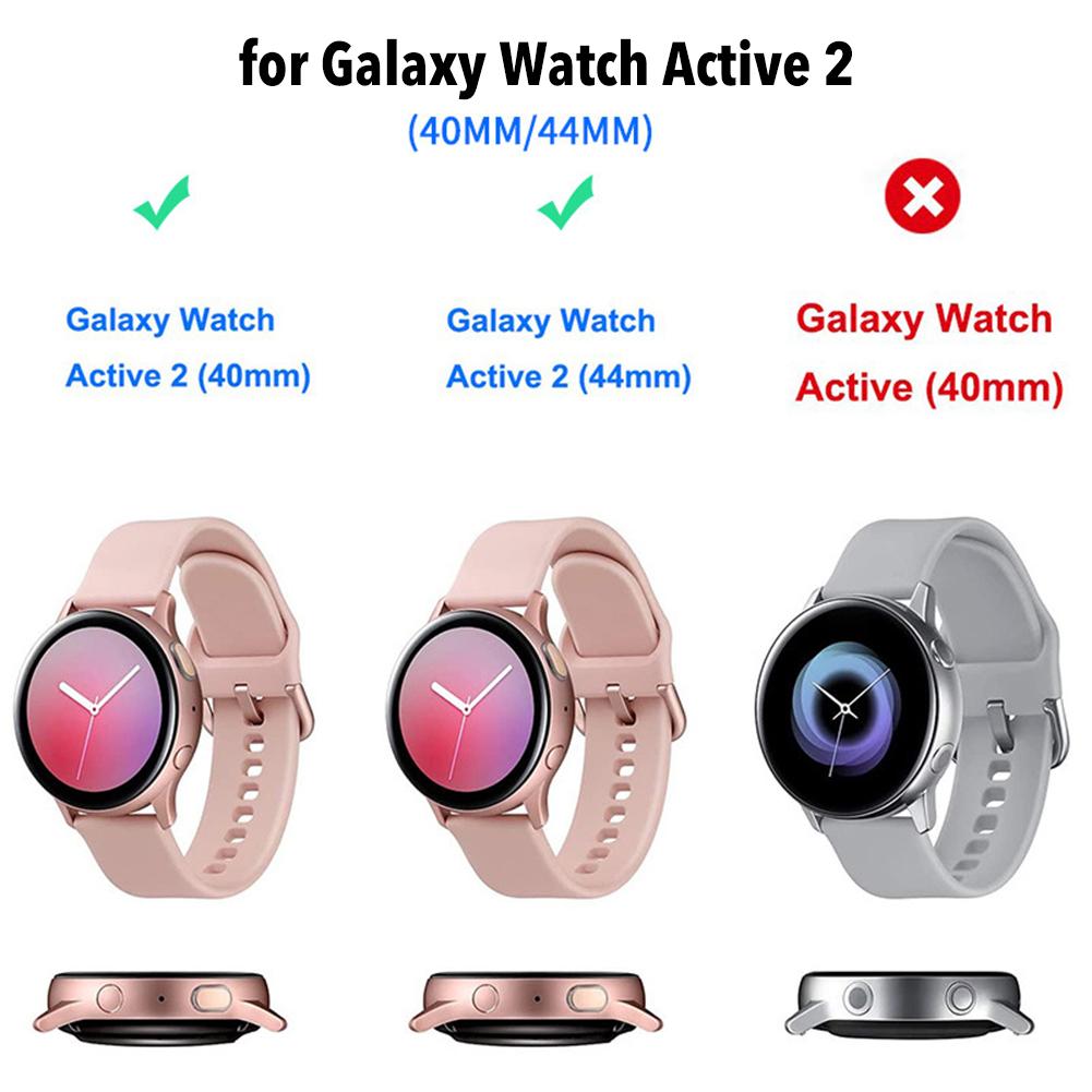 Protective Case For Samsung Galaxy Watch Active 2 40mm/44mm Cover Bumper Accessories Protector Full Coverage Screen Protection