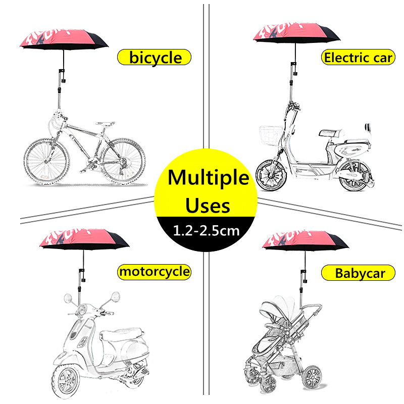 Paraplu Connector Wandelwagen Rvs Paraplu Stands Elke Hoek Swivel Fiets Rolstoel Paraplu Houder Regenkleding Tool