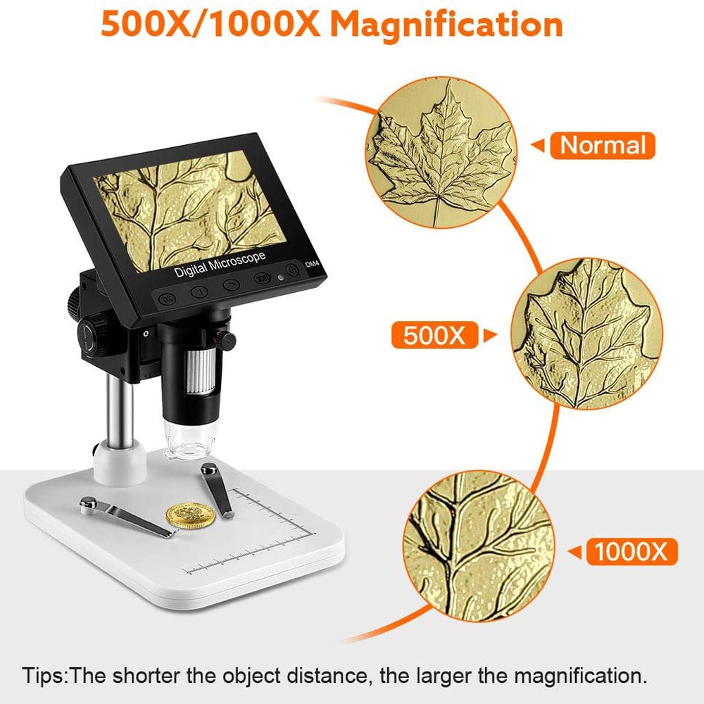 1000X Mega Pixels 4.3 inch LCD Digital USB Microscope Microscopio Magnifier Electronic Stereo USB Endoscope Camera