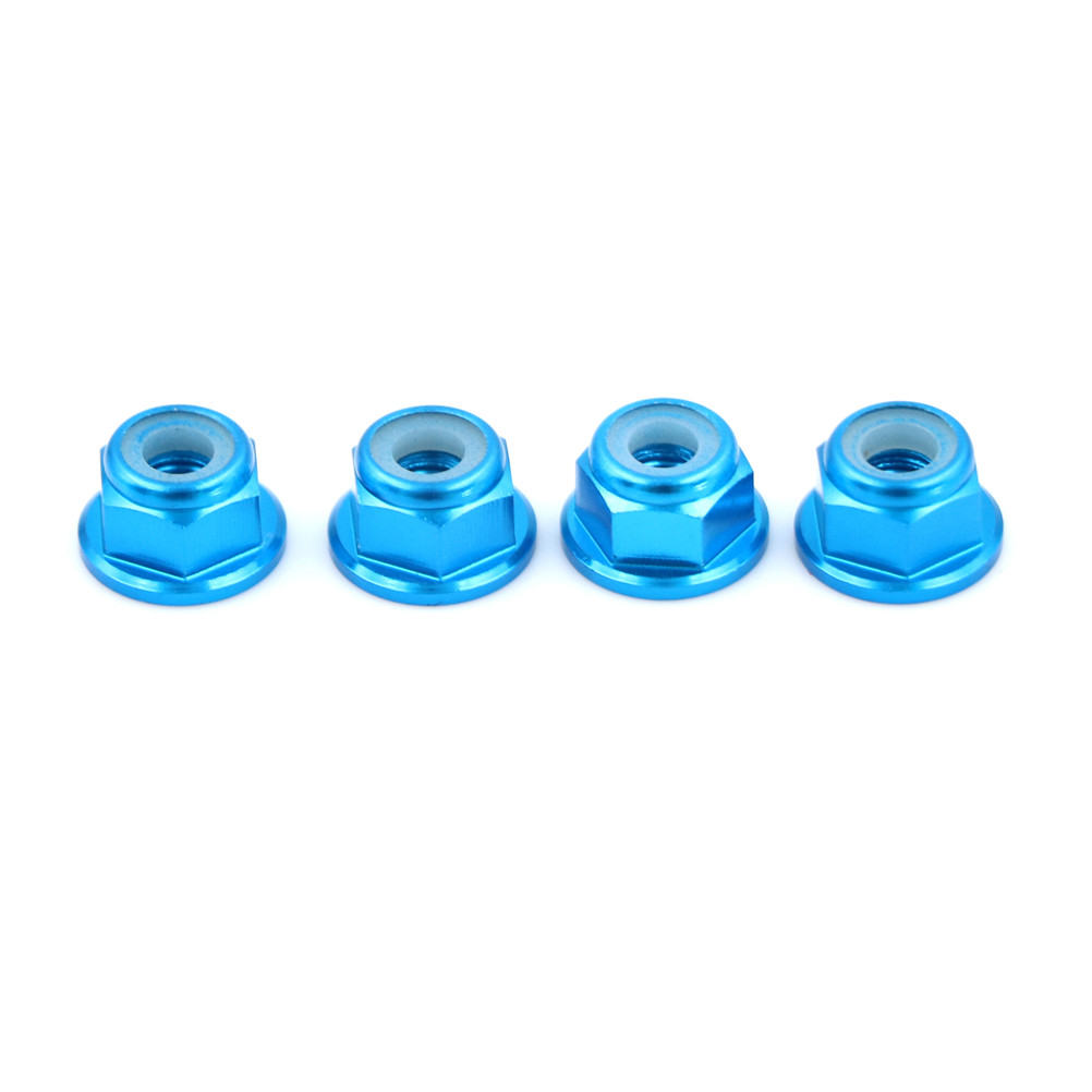 4 st aluminiumprofilkopplingar verktyg  m4 rc hsp 102049 (02190)  aluminium nylonmutter  m4 för 1:10 uppgraderingsdelar: Blå