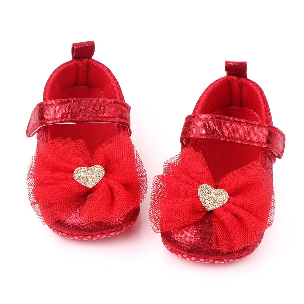 Spring / Autumn Infant Baby Girl baby Shoes princess Bow shoes soft bottom non-slip toddler shoes PU Leather First Walkers