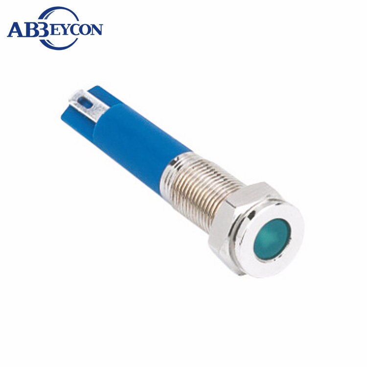 ABBEYCON 6mm LED Metalen Indicator Verlichte 2 V/3 V/6 V/12 V/24 v/36 V/110 V/220 V Pilot Signaal Lamp Waterdichte Mini Leidend Licht