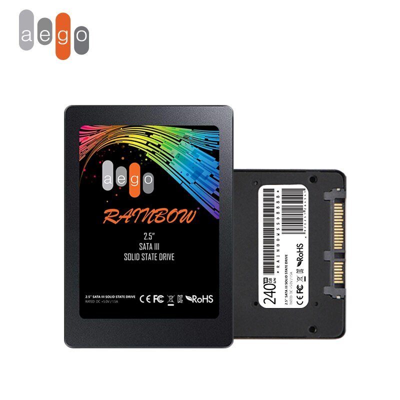 AEGO Regenbogen Schnelle Start SATA3/6 2,5 zoll solid state drive 120GB/240GB SSD festplatte disk(+ Freies SATA Connector)