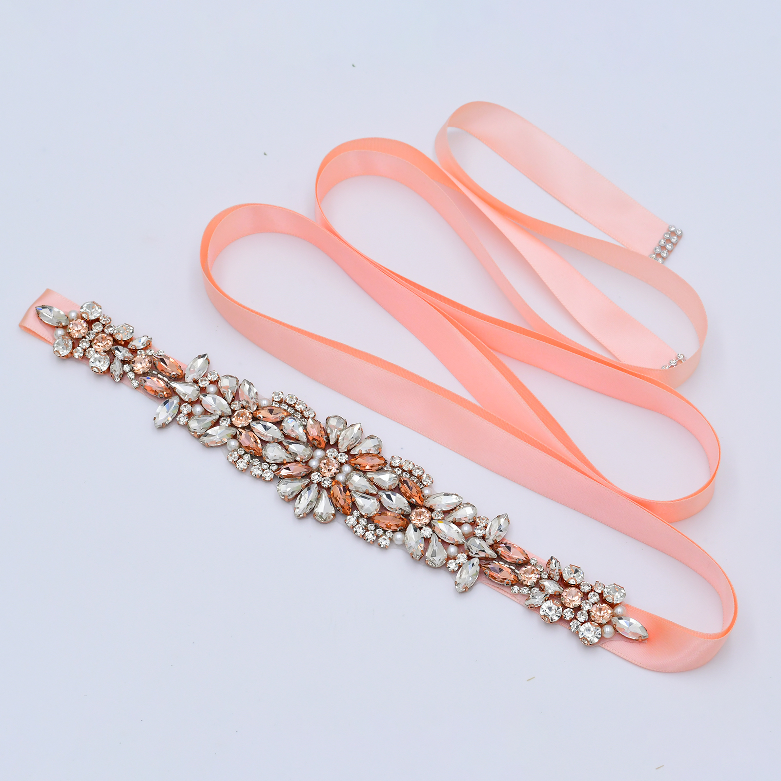 Jahrgang Rosa Kleid Gürtel Rose Gold Hochzeit Gürtel für Frauen Schmuck Gürtel Strass Schärpe Braut Juwel Gürtel Abendkleid Gürtel
