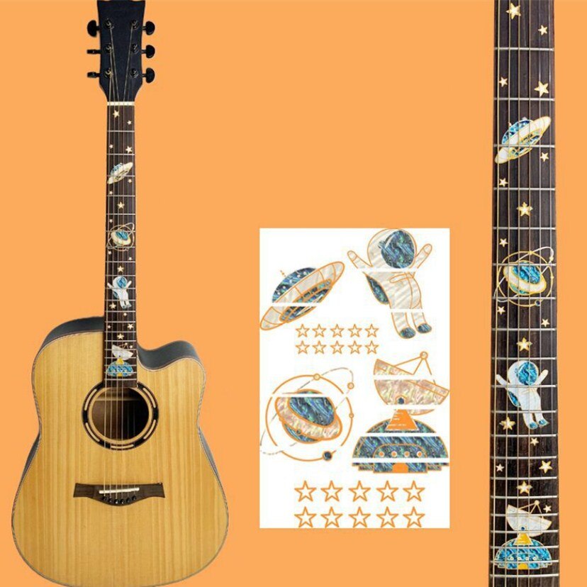 Autocollant incrusté de manche de guitare, décalcomanies de manche, tête de guitare, basse, Ukulele, fin, accessoires,