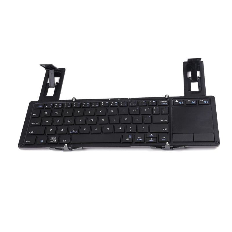 Portable Touchpad Folding Keyboard Bluetooth Wireless For iPad Tablet Keyboard Rechargeable Twice Fold Keypad For IOS Android