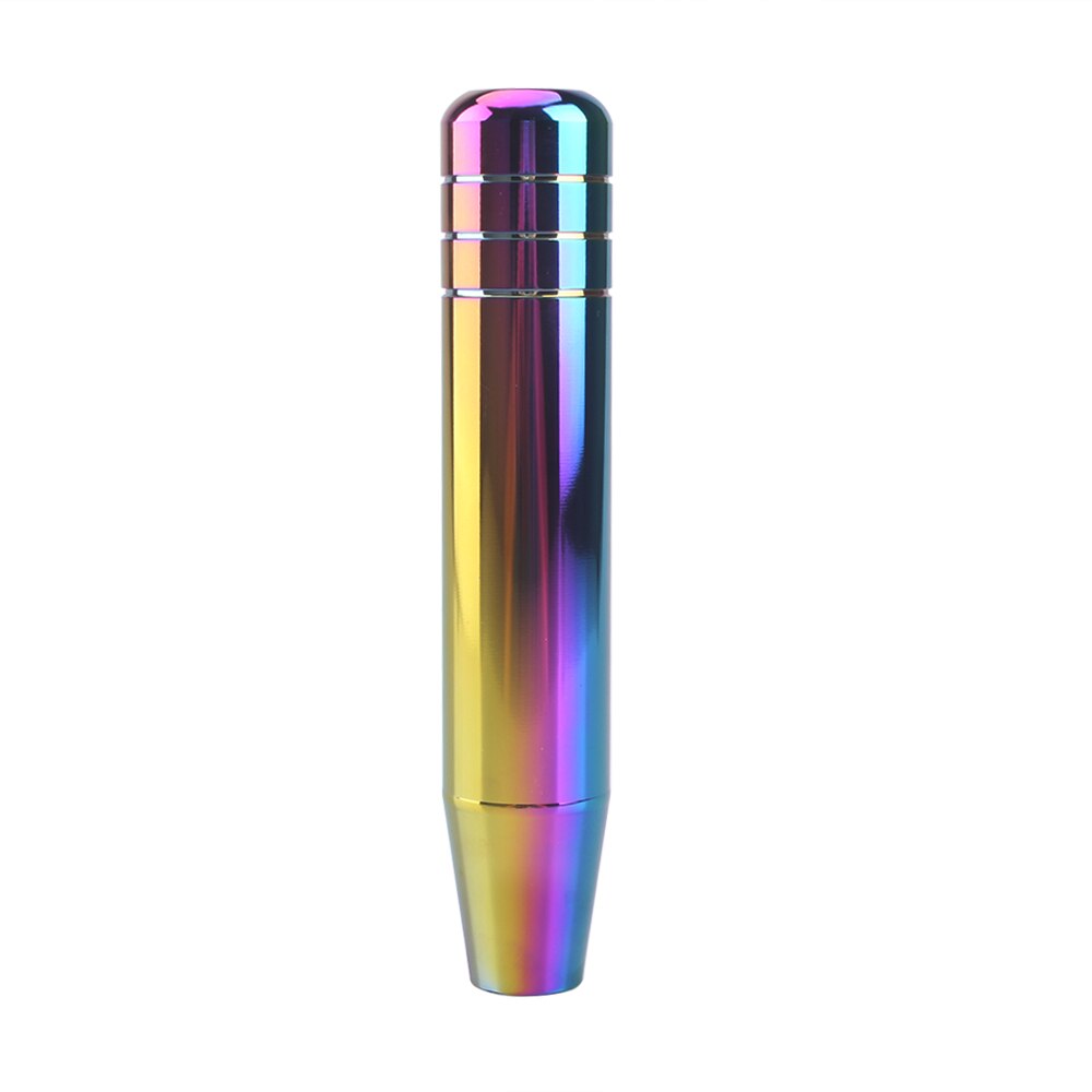 Universal 18cm- längd manuell växelspaksknopp aluminiumlegering racing automatisk anpassad mugen växelknopp med 3 adaptrar: Färgrik