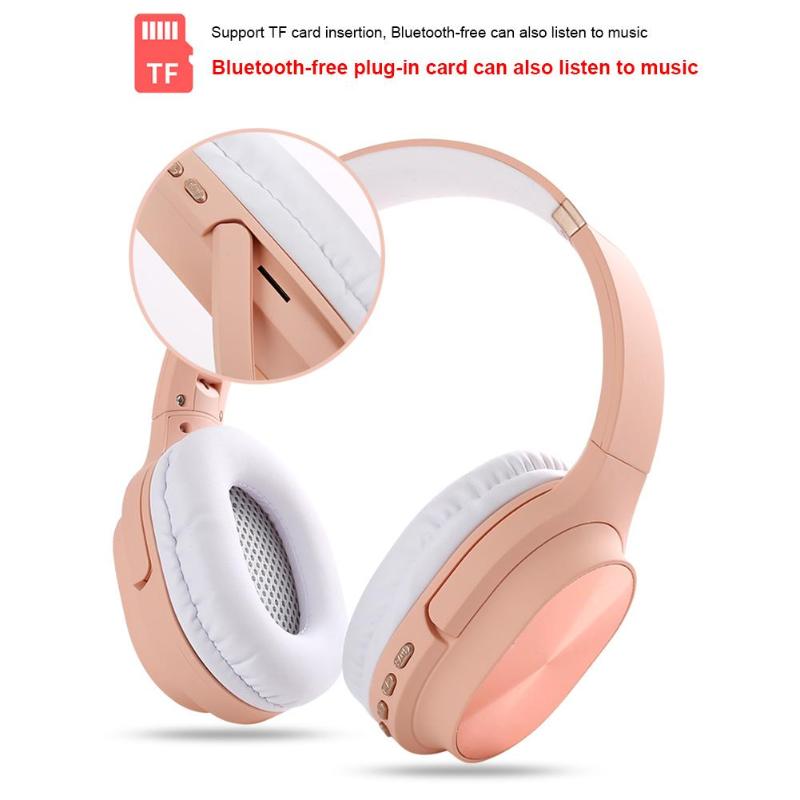 Wireless Bluetooth 5.0 Headphone Portable Foldable Gaming Bass Surround Stereo Headset With Microphone Support TF Card