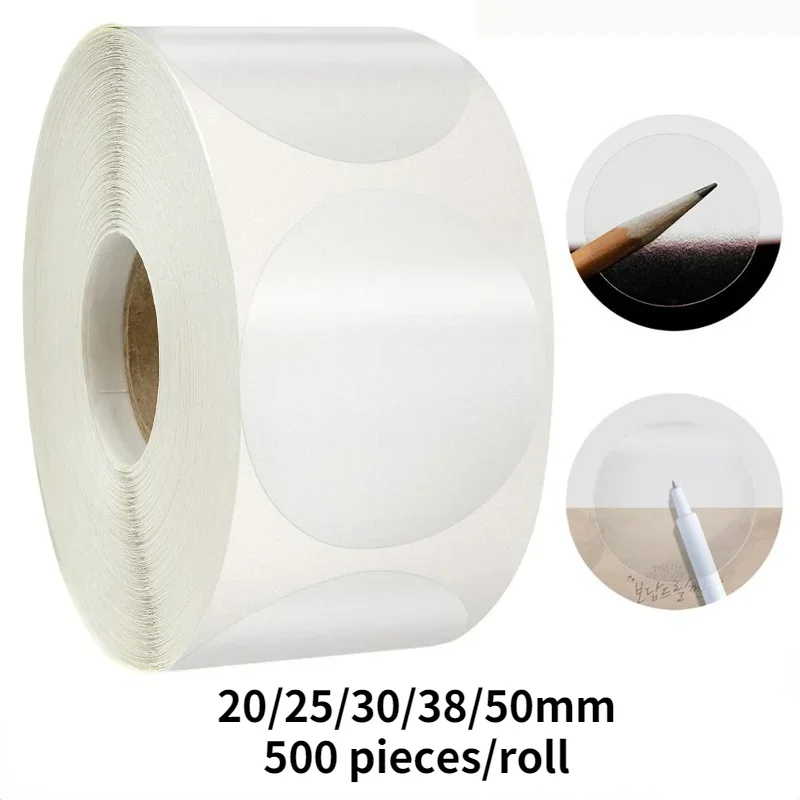 500 Stück/Rolle transparente kreisförmige Versiegelung etiketten Kasten Verpackungs aufkleber dekorative Versiegelung aufkleber 20/25/30/38/50mm
