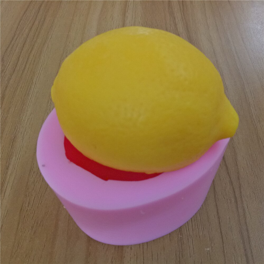 Citron 3d sæbeform duftende lys voksforme fødevaregodkendt chokolademousse kageform silikoneform til sæbefremstilling