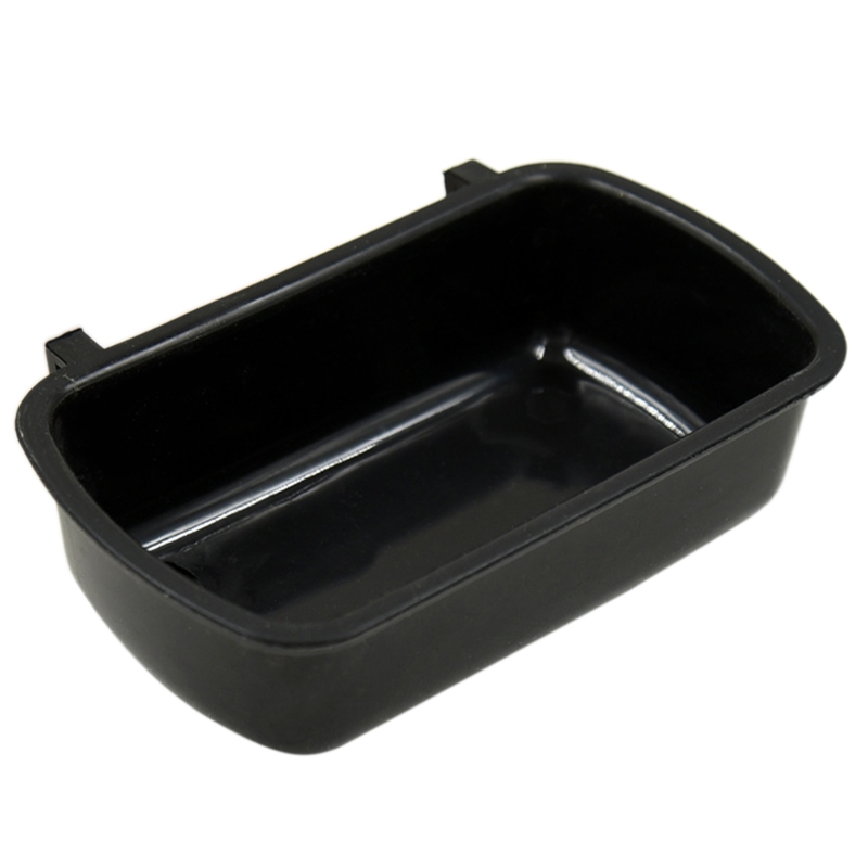 Cuenco pequeño para comedero para mascotas, jaula para hámster, cuenco colgante con gancho, dispositivo para beber agua para pájaros, Paloma, ardilla, Plas: Caqui oscuro