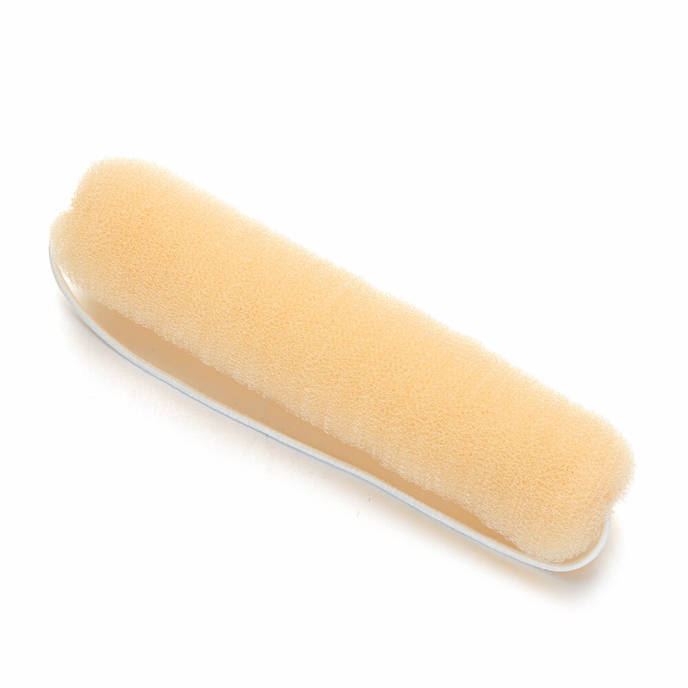 Distributeur de cheveux en tricot, bigoudis, éponge, bande de caoutchouc, cheveux longs, outils de coiffure, accessoires: beige