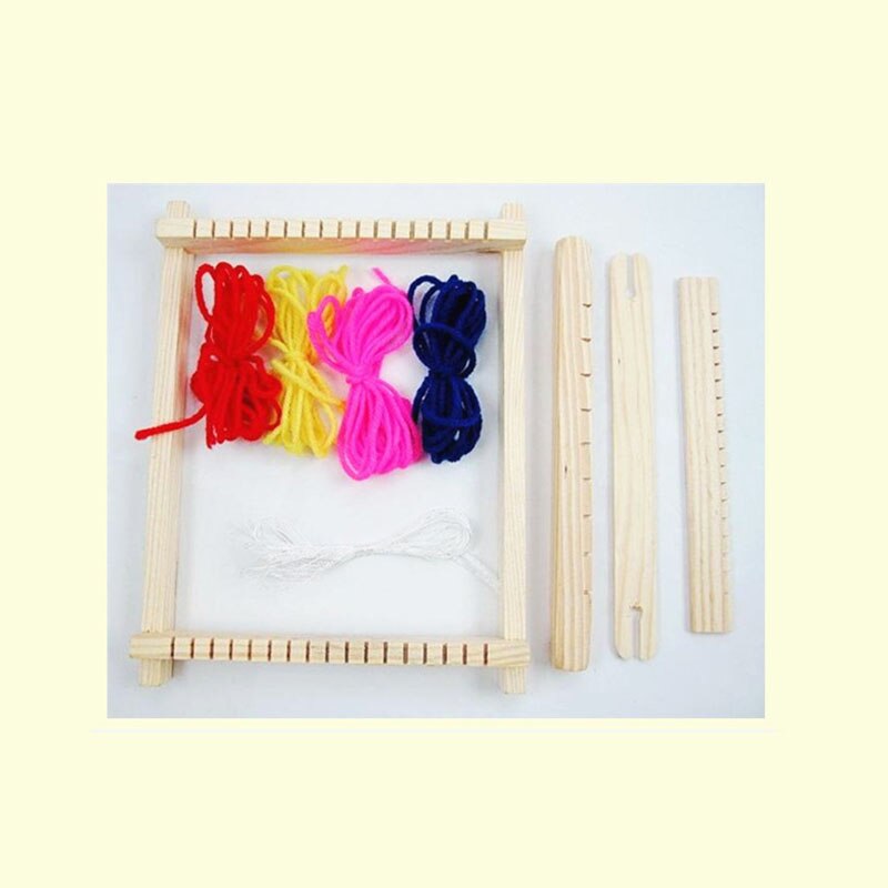 Klassieke Handgemaakte Weefgetouw Kids Baby Educatief Speelgoed Houten Craft Traditionele Pretend Voor Kind Spelen Breien