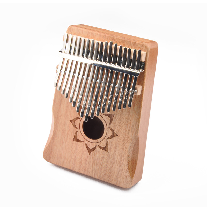 17 Keys Kalimba Thumb Piano Finger Flexible Piano African kalimba Made By Single Board Wood Mahogany Musical Instrument For Kids: wood lotus