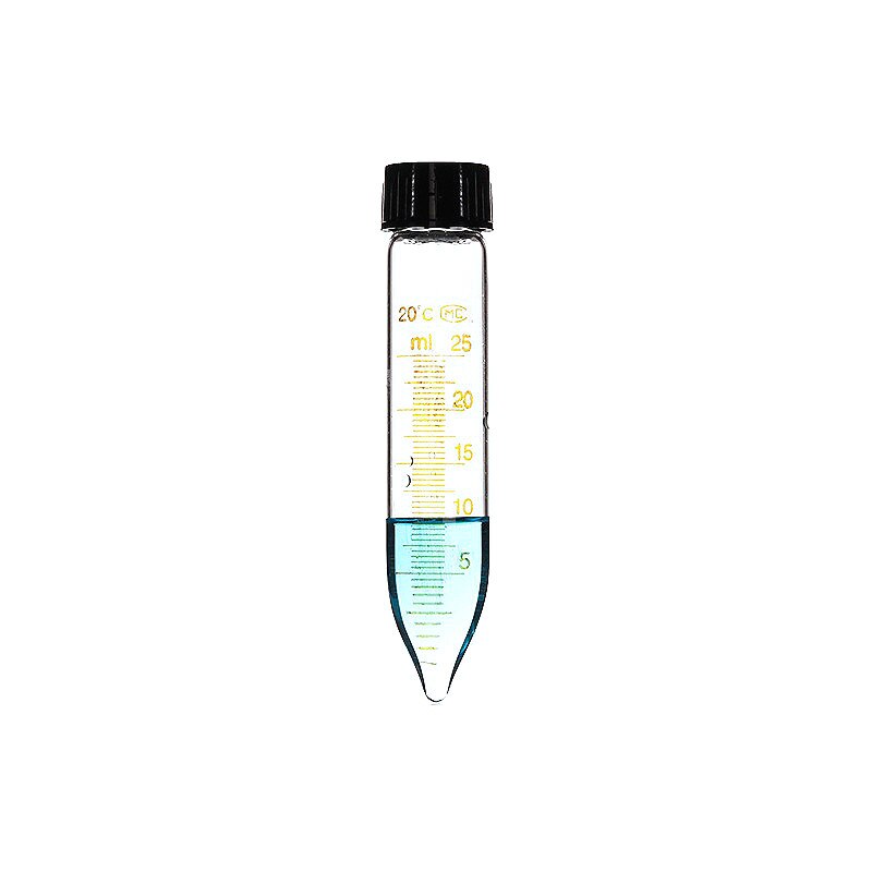 Glass Centrifuge Tube 25 ml Glass Test Tubes With Screw Cap &amp; Scale Resistant High Temperature Tube Diameter 18 mm / 25 mm 5/PK